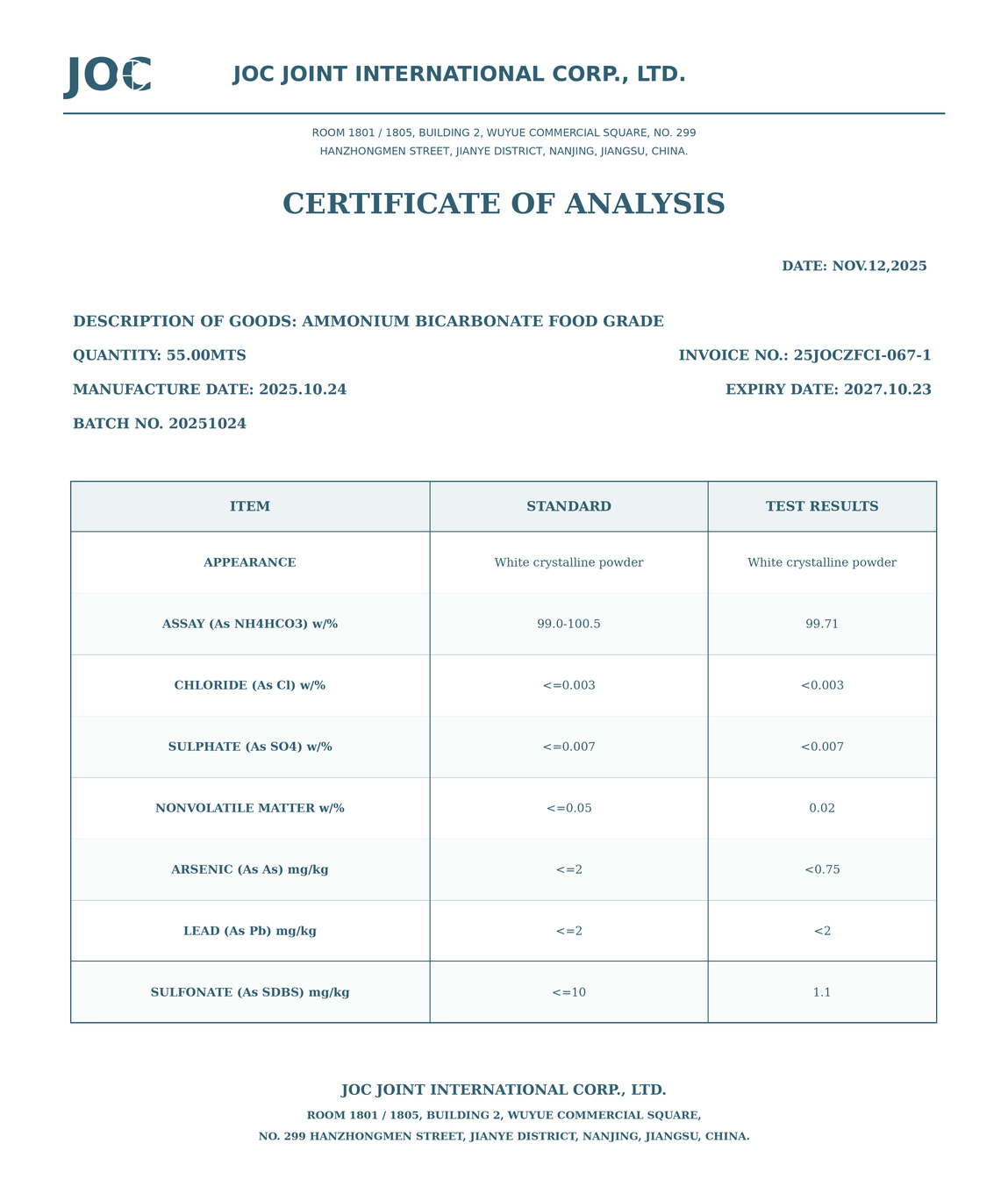 Amonyum Bikarbonat analiz - 1/1