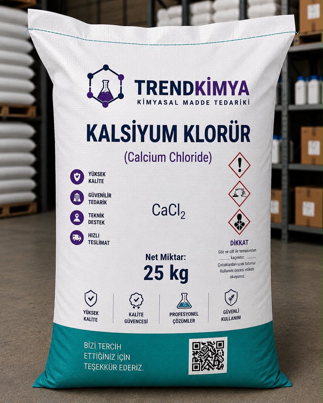 Kalsiyum Klorür 25 Kg