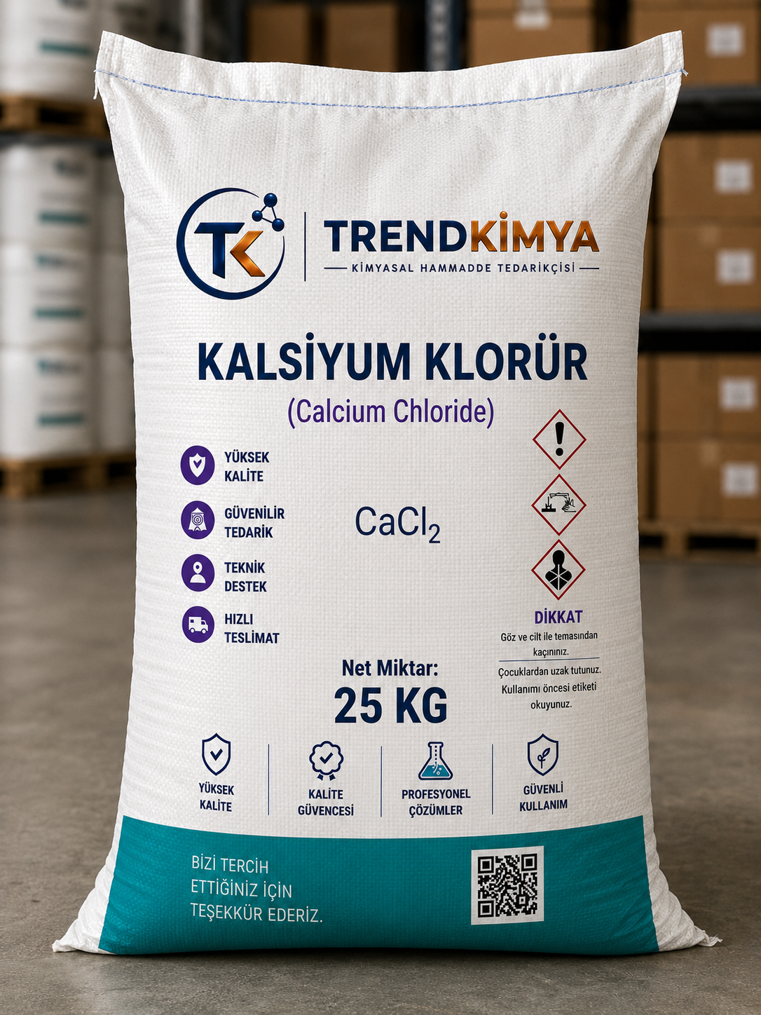 Kalsiyum Klorür 25 Kg