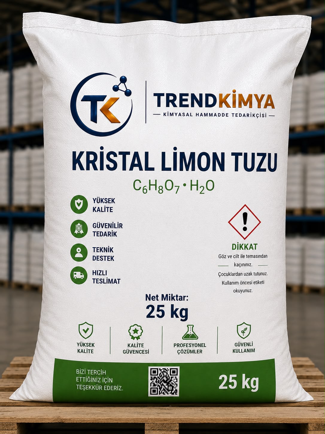 Kristal Limon Tuzu 25 Kg