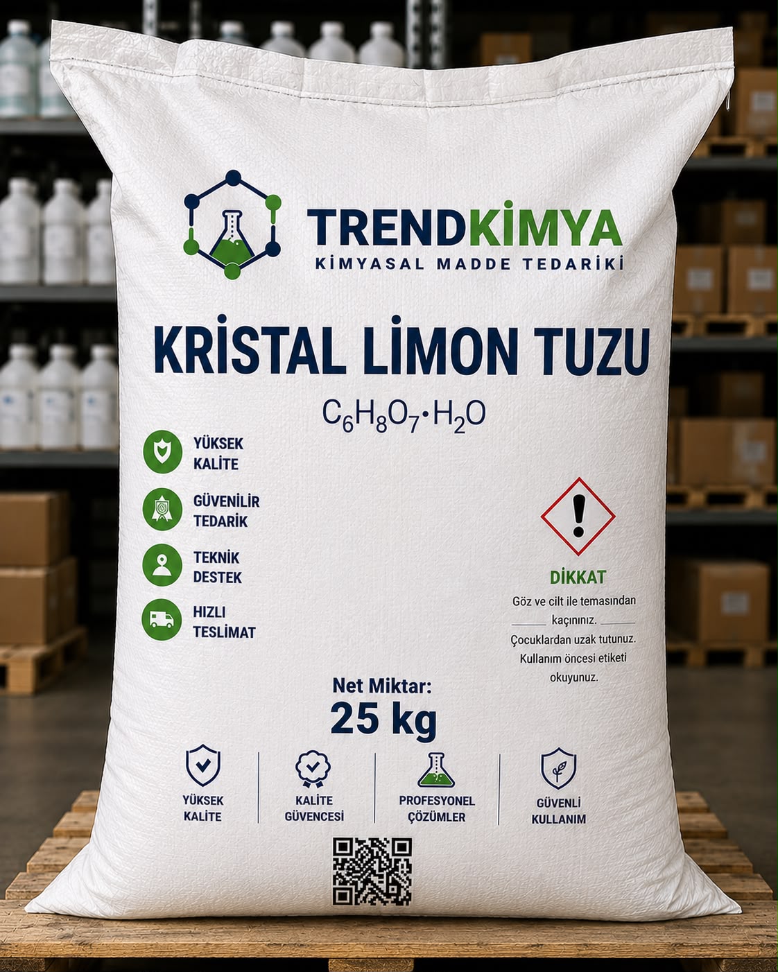 Kristal Limon Tuzu 25 Kg