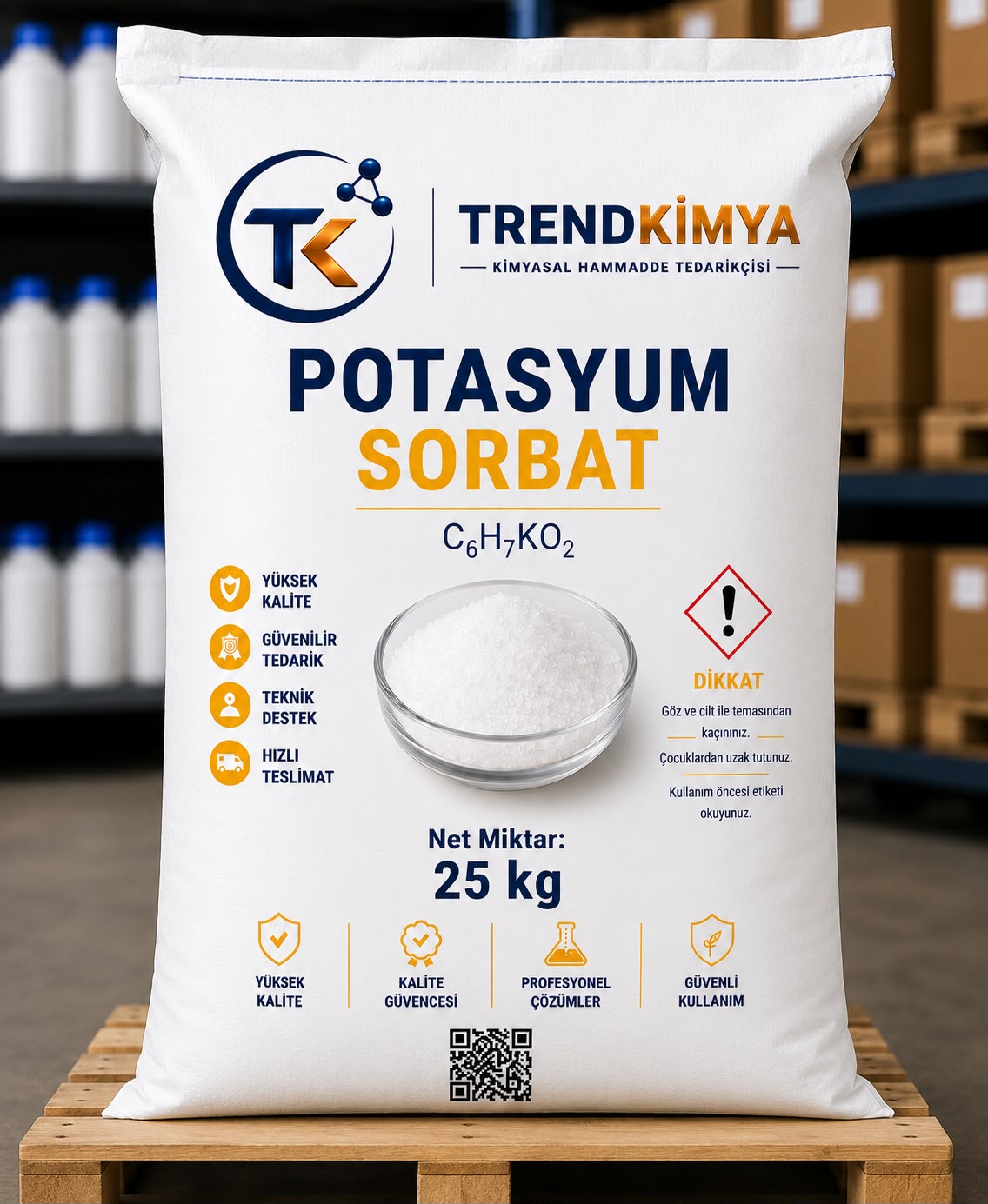 Potasyum Sorbat 25 Kg