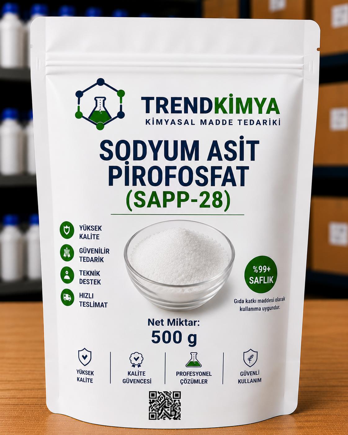 SODYUM ASİT PİROFOSFAT (SAPP-28) 500 Gr
