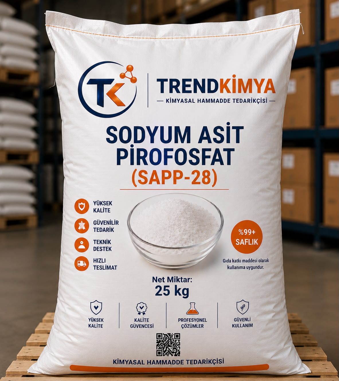 SODYUM ASİT PİROFOSFAT (SAPP-28) 25 Kg
