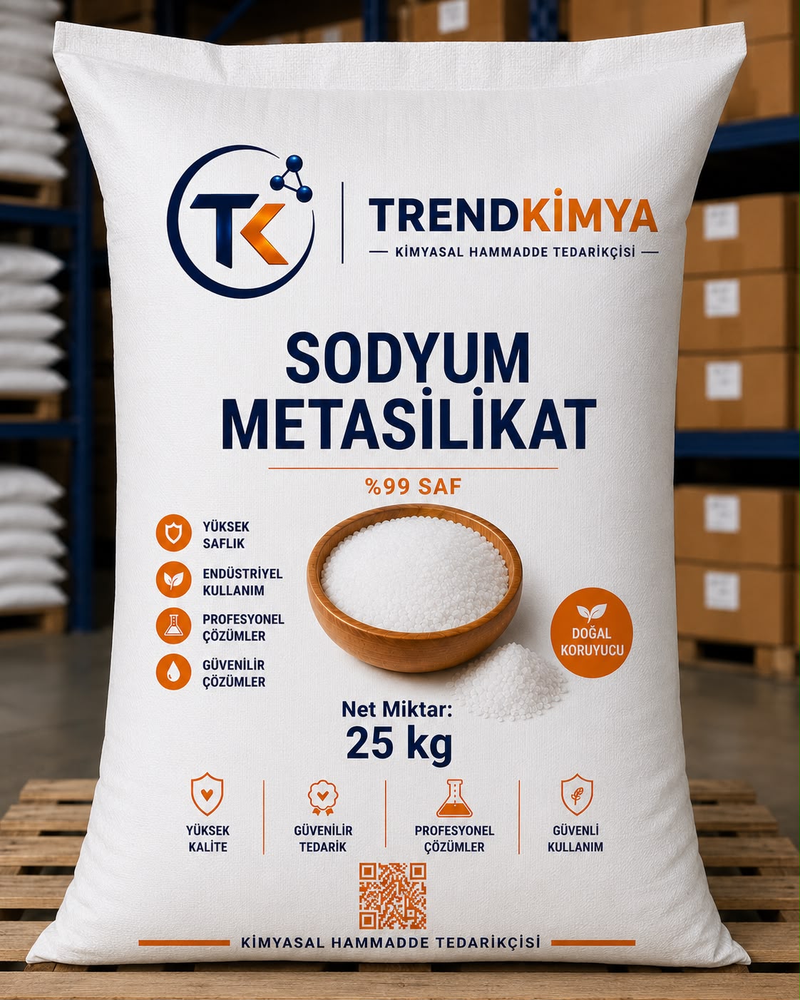 Sodyum metasilikat 25 Kg