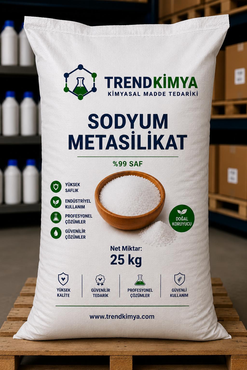 Sodyum metasilikat 25 Kg